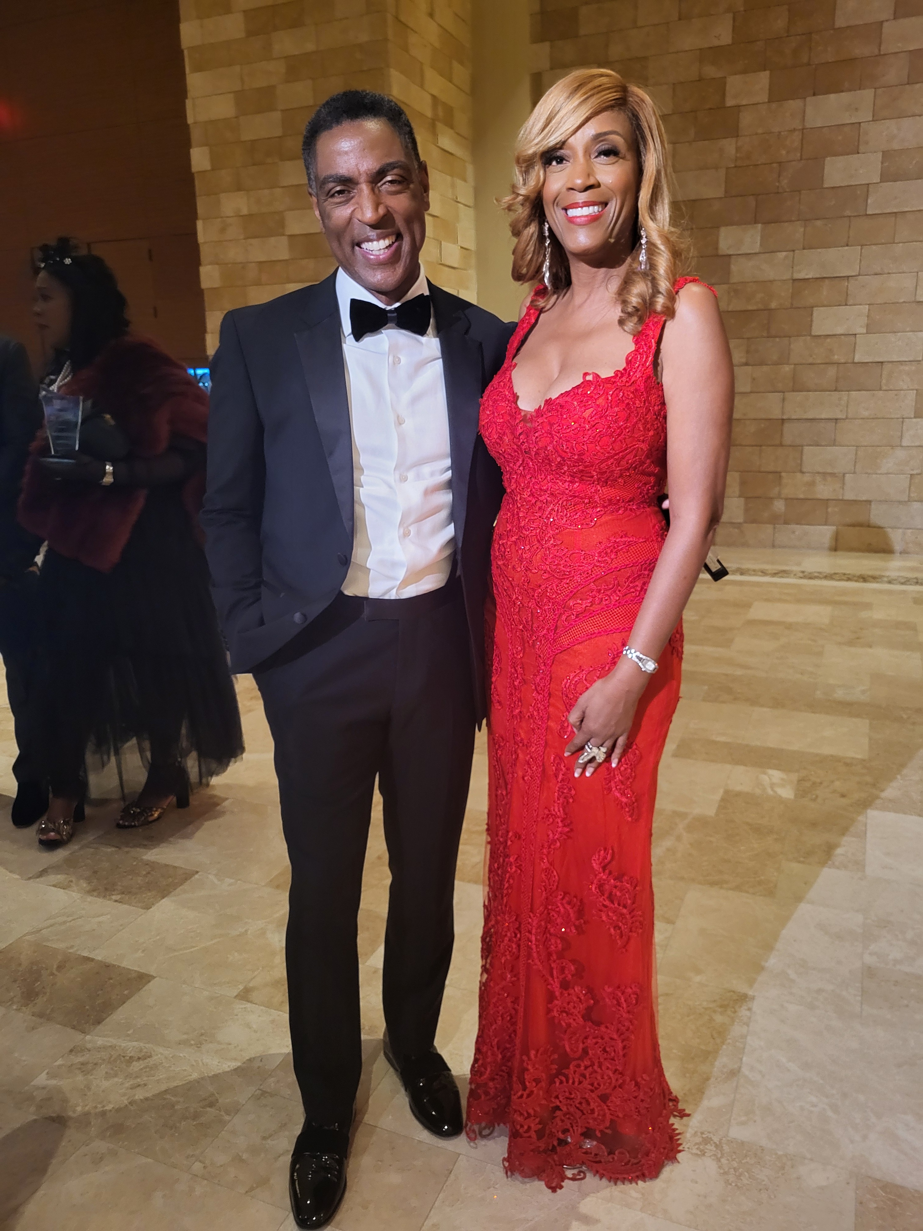 Beatrice Louissaint with WPLG News Anchor Calvin Hughes