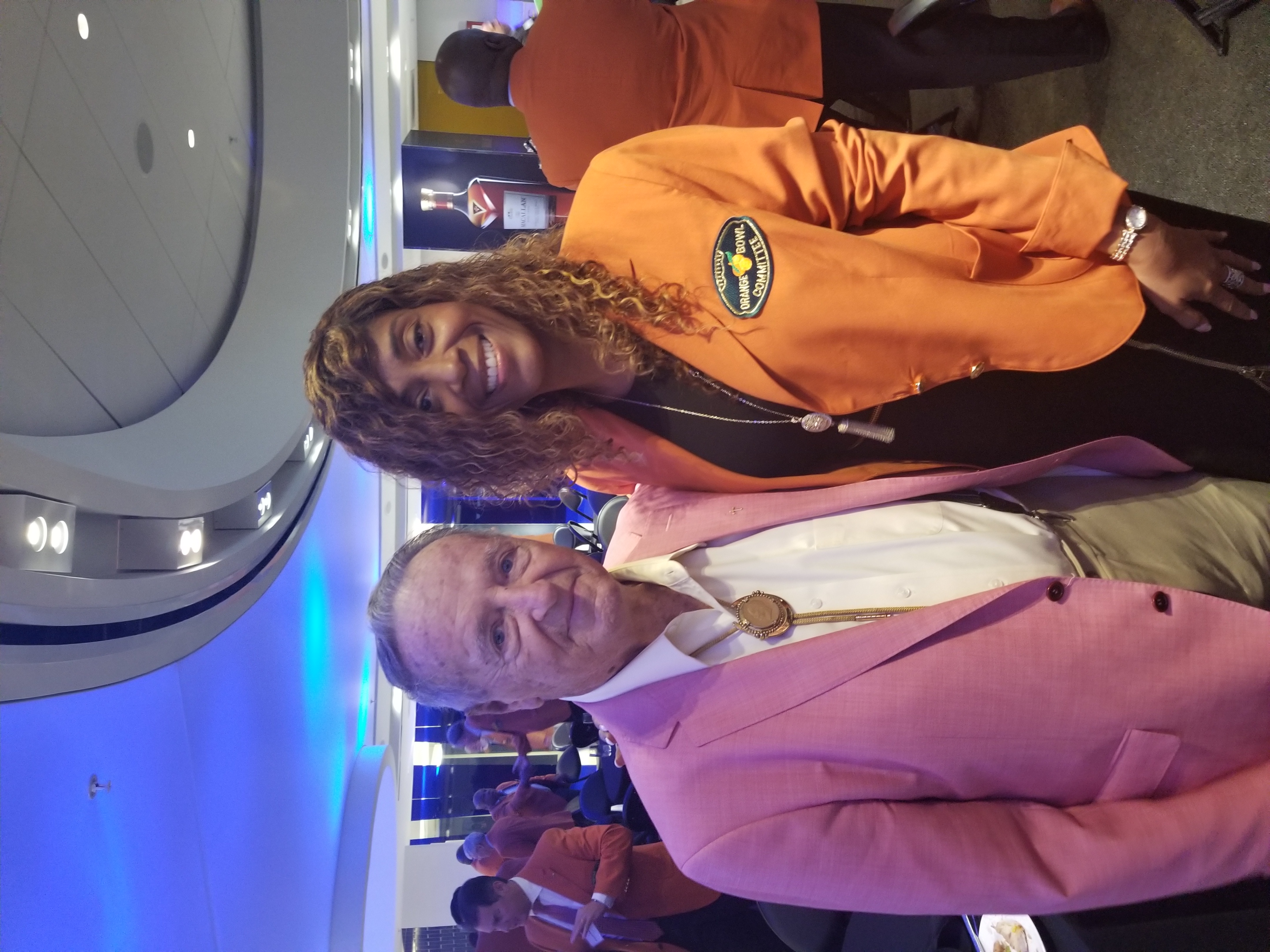 Beatrice Louissaint with Coach Bobby Bowden of FSU