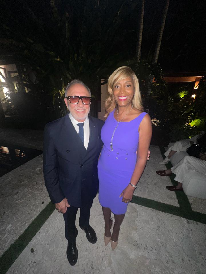Beatrice Louissaint with Emilio Estefan