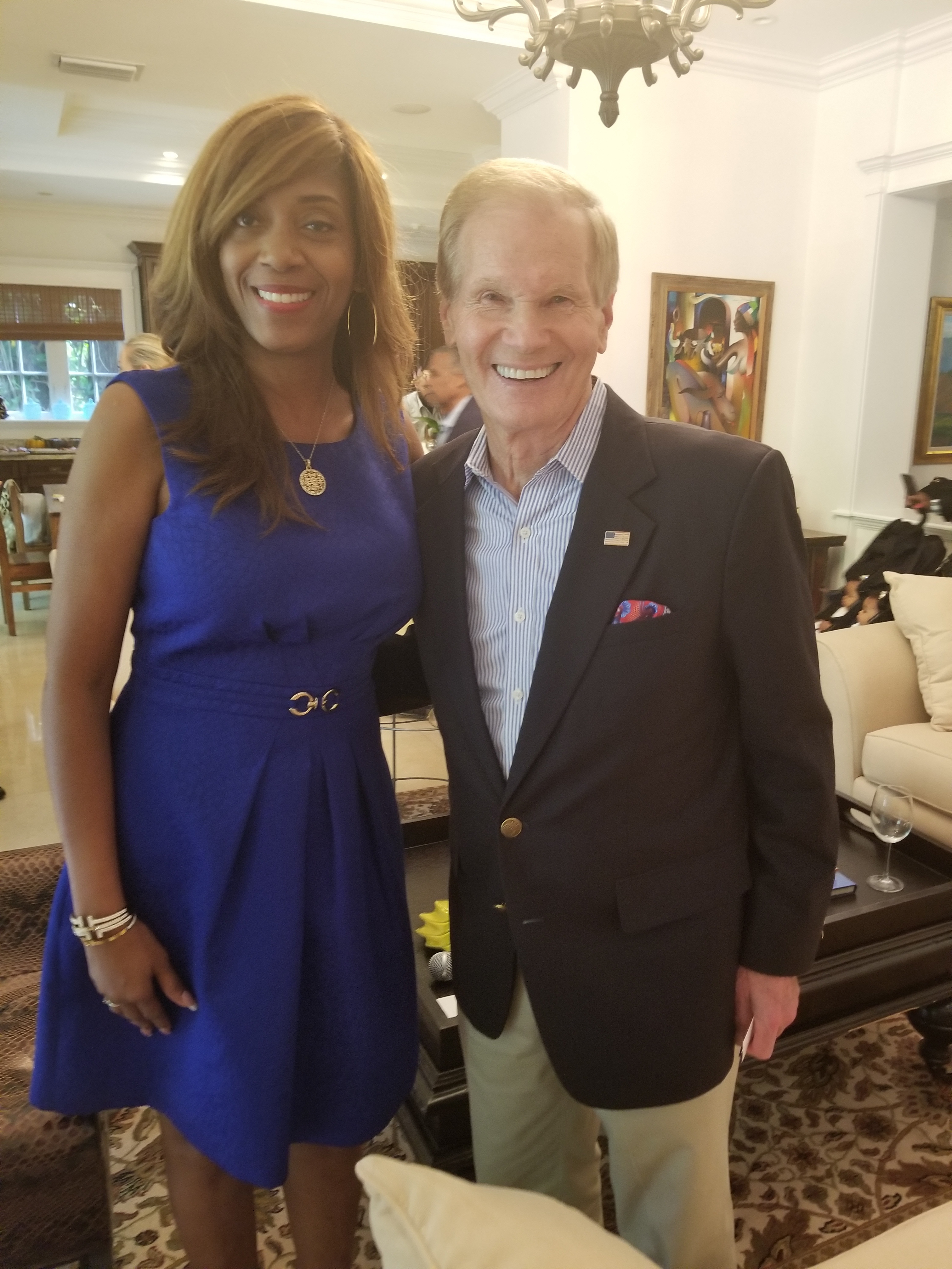 Beatrice Louissaint with U.S. Senator Bill Nelson