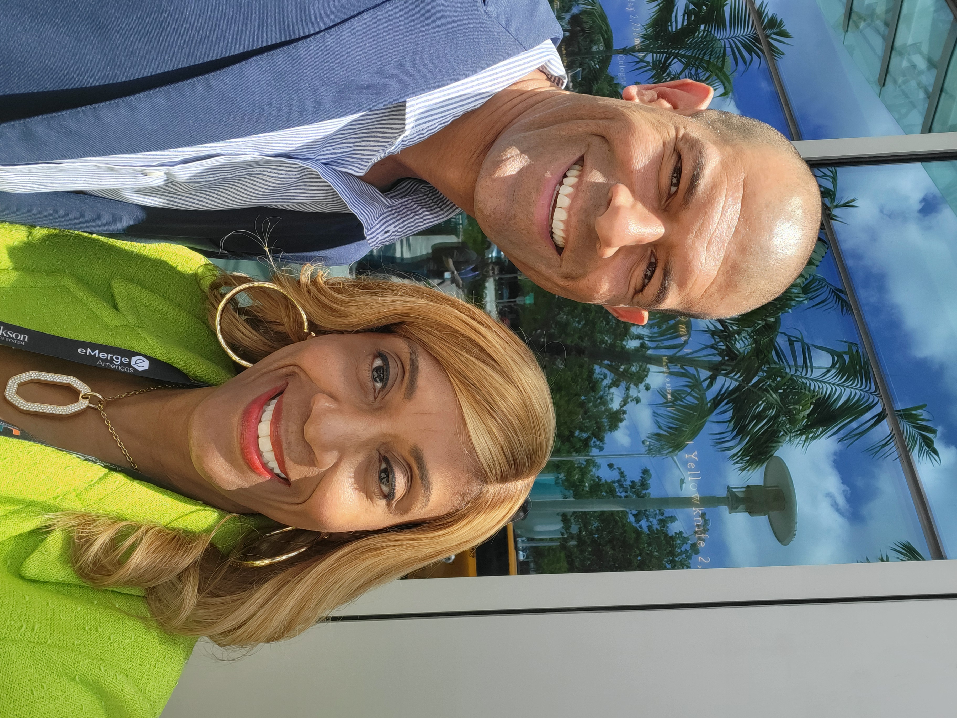 Beatrice Louissaint with Shane Battier, former NBA player